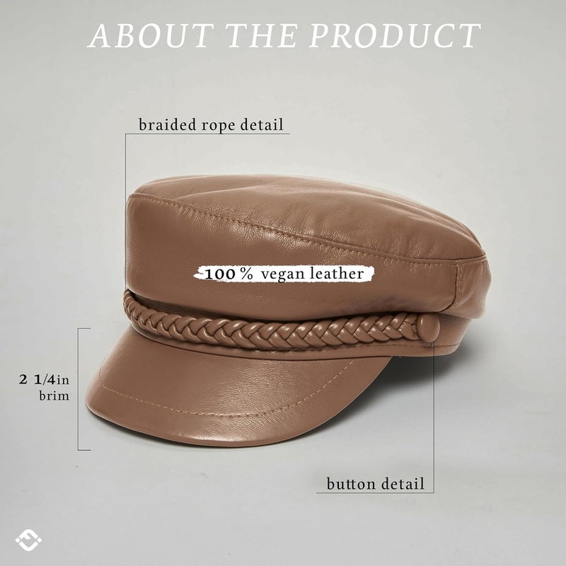 Funky Junque Newsboy Hat for Women – Trendy Greek Fisherman Cap, Classic Women's Baker Boy Newsies Hat, Ladies Fashion Caps - Image 5